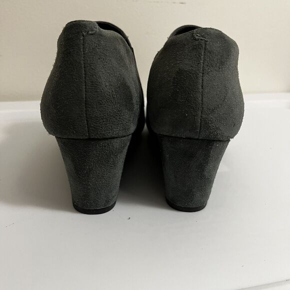 Vionic Wedge Stanton Pull On Gray Suede Comfort Orthotic Ankle Bootie Sz‎ 9 - Picture 4 of 6